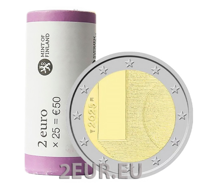 Finlandia 2 EUROS ROLLO 2025 - Visitas de Estado de Finlandia: Diplomacia y Política Exterior por 220.00 € ✅