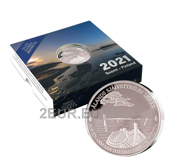 Finlandia 20 euros plata PROOF 2021 - 100 años de autonomía de Åland por 75.00 € ✅