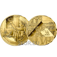 Francia 1/4 euro UNC 2021 - Louvre - La coronación de Napoleón I.