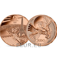 Francia 1/4 euro UNC 2021 - Juegos Olímpicos de París 2024 - Judo