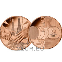Francia 1/4 euro UNC 2021 - Traspaso - Juegos Olímpicos de Verano Tokio 2020 - París 2024 - 2021