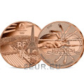 France 1/4 euro UNC 2021 - Paris 2024 Olympic Games - Swimming for 7.50 € ✅
