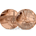 Francia 1/4 euro UNC 2021 - Juegos Olímpicos París 2024 - Tenis en silla de ruedas por 7.50 € ✅