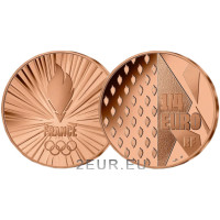France 1/4 euro UNC 2021 - Olympic and Paralympic Games Paris 2024 - Team France France 1/4 euro UNC 2021 - Olympic and Paralympic Games Paris 2024 - Team France