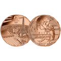Francia 1/4 euro UNC 2022 - Juegos Olímpicos París 2024 - Cometa deportiva por 7.50 € ✅