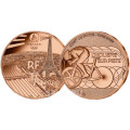 Francia 1/4 euro UNC 2022 - Juegos Olímpicos París 2024 - Deportes Ciclismo por 7.50 € ✅