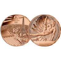 Francia 1/4 euro UNC 2023 - Juegos Olímpicos París 2024 - Deportes Gimnasia Artística