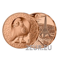 Francia 1/4 euro UNC 2023 - Juegos Olímpicos París 2024 - Mascota