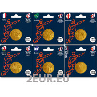 Francia 1/4 euro UNC 2023 - Copa Mundial de Rugby Francia 2023