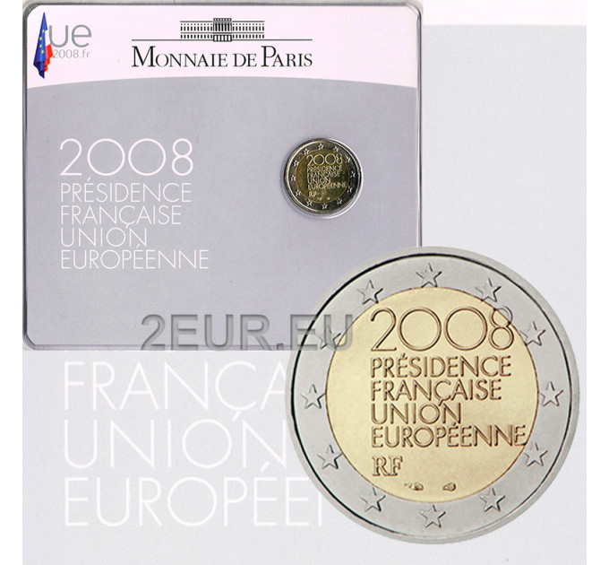 France 2 euro BU 2008 - EU Presidency for 18.00 € ✅