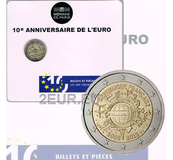 Francia 2 euros BU 2012 - 10 años de efectivo en euros por 85.00 € ✅