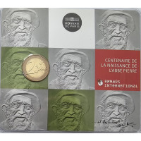 Francia 2 euros BU 2012 - 100 Aniversario del Nacimiento del Abbé Pierre