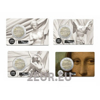 Francia 2 euros BU 2025 - Museo del Louvre - 4 piezas