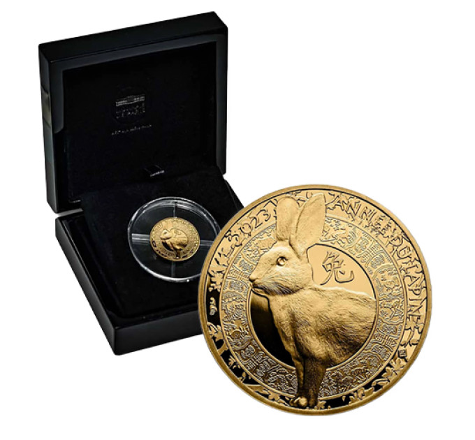 Francia 50 euros Moneda de oro Proof 2023 - año del conejo por 1,159.84 € ✅
