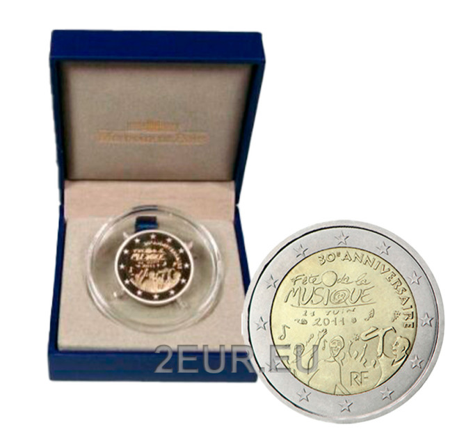 Francia 2 euros Proof 2011 - Festival 30 Años de Música - Fete de la Musique por 80.00 € ✅