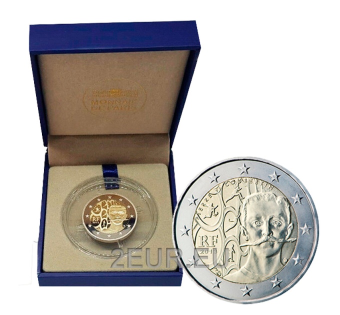 Francia 2 euros Proof 2013 - 150º aniversario del nacimiento de Pierre de Coubertin por 98.00 € ✅