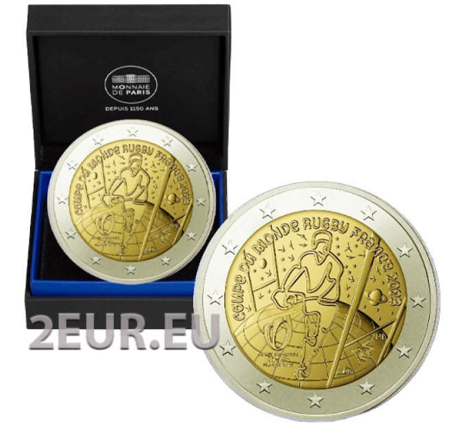 France 2 euro Proof 2023 - Rugby Worldcup France for 30.00 € ✅