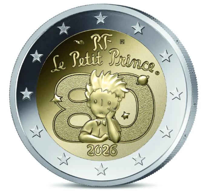 Francia 2 euros Proof 2026 - 80 años de El Principito - pulido inverso por 45.00 € ✅