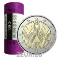 Francia 2 EUROS ROLLO 2014 - Día mundial del SIDA por 110.00 € ✅