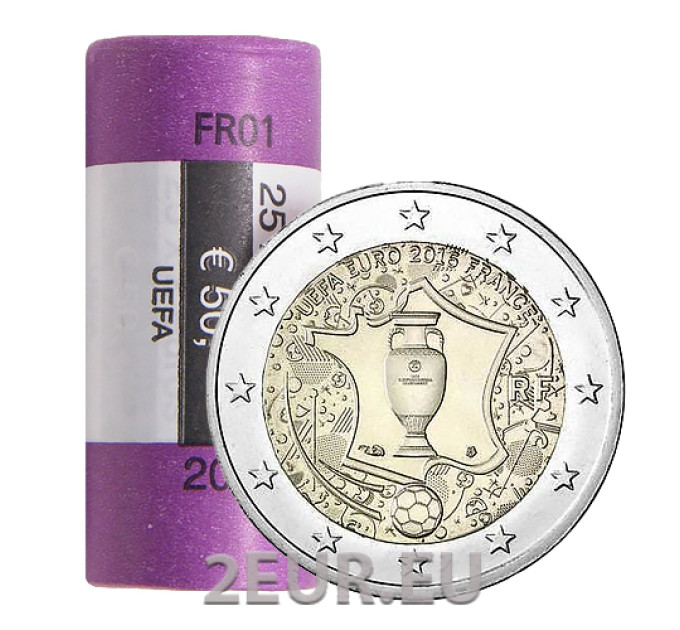Francia 2 EUROS ROLLO 2016 - Campeonato de Europa de la UEFA por 95.00 € ✅