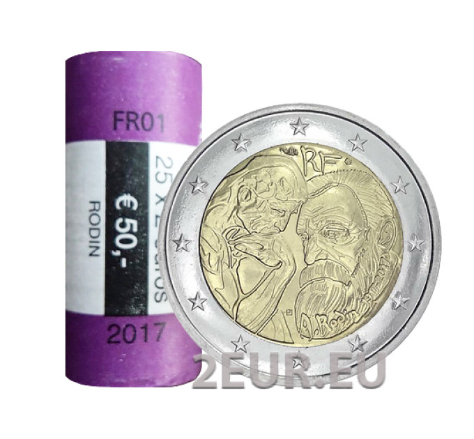 Francia 2 EUROS ROLLO 2017 - Centenario de la muerte de Auguste Rodin por 80.00 € ✅