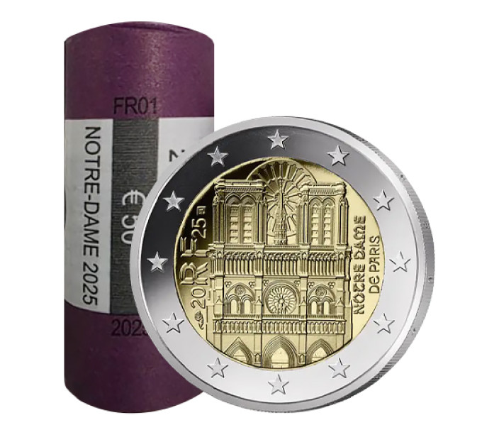 Francia 2 EUROS ROLLO 2025 - Notre Dame por 65.00 € ✅