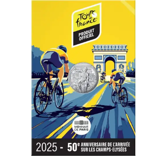 Francia 10 euros moneda de plata 2025 - Tour de Francia por 21.50 € ✅