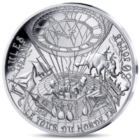 Francia 10 euros moneda de plata Proof 2025 - El arte de la pluma: La vuelta al mundo en 80 días