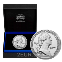 Francia 25 euros moneda de plata Proof 2021 - Llegada de Washington a Boston