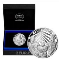 Francia 10 euros moneda de plata Proof 2022 - Copa Mundial de Rugby Francia 2023 - XV de Francia 2022