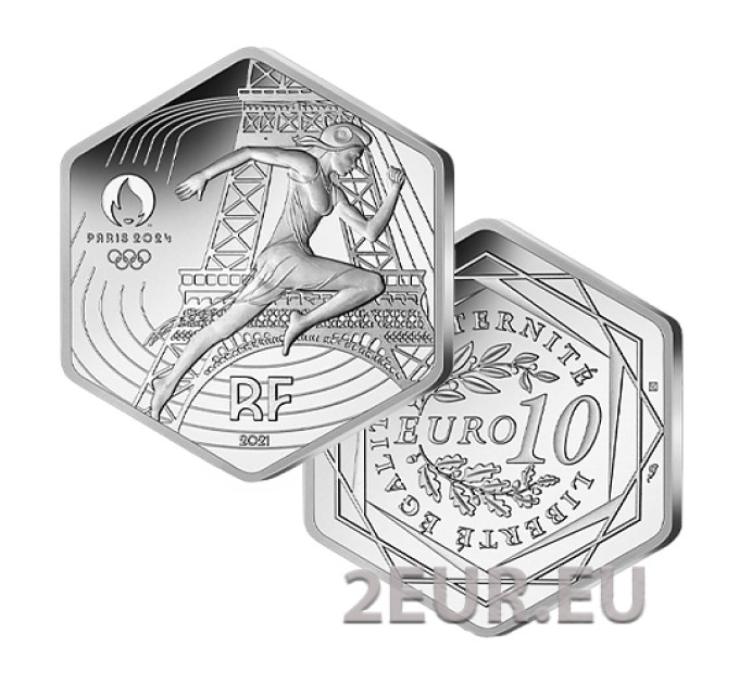 France 10 euro silver coin 2021 - Marianne - Summer Olympics Tokyo 2020 - Paris 2024 - 2021 for 17.00 € ✅