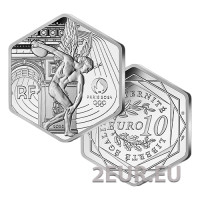 Francia 10 euros moneda de plata 2022 - El genio - Juegos Olímpicos de Verano Tokio 2020 - París 2024 - 2021