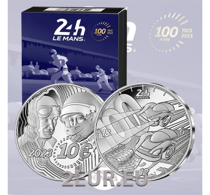 Francia 10 euros moneda de plata Proof 2023 - 100 años - 24 Horas de Le Mans por 107.00 € ✅