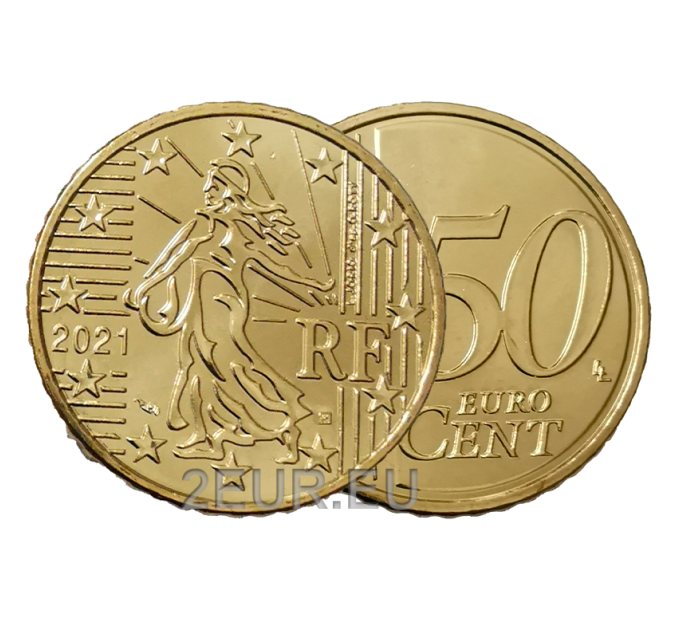 Francia 50 céntimos UNC 2021 por 4.50 € ✅