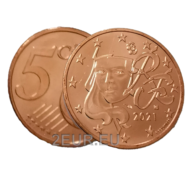 Francia 5 céntimos UNC 2021 por 0.60 € ✅