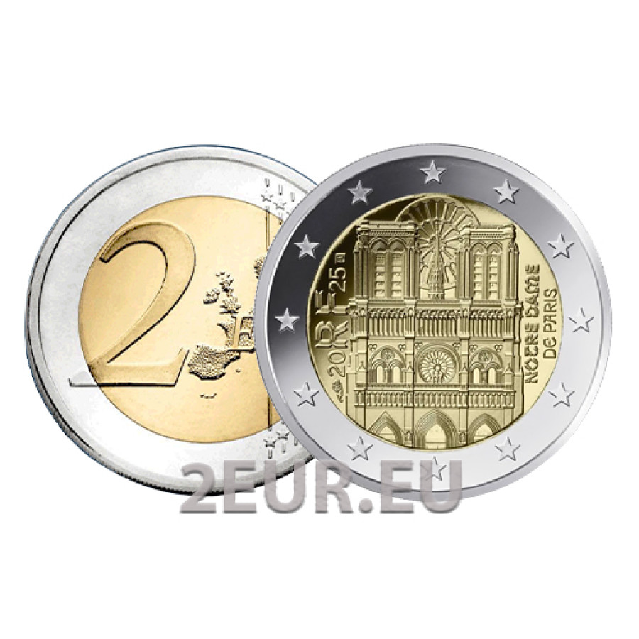 France 2 euro UNC 2025 - Notre Dame France 2 euro UNC 2025 - Notre Dame