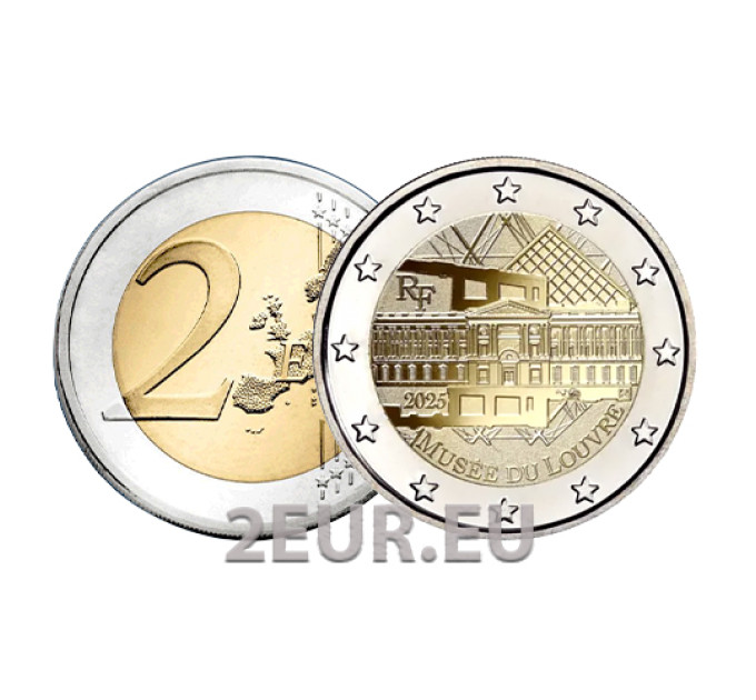 Francia 2 euros UNC 2025 - Museo del Louvre por 12.00 € ✅