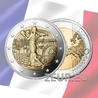 Francia 2 euros UNC 2023 - Juegos Olímpicos París 2024 - El Sembrador practica el pugilismo
