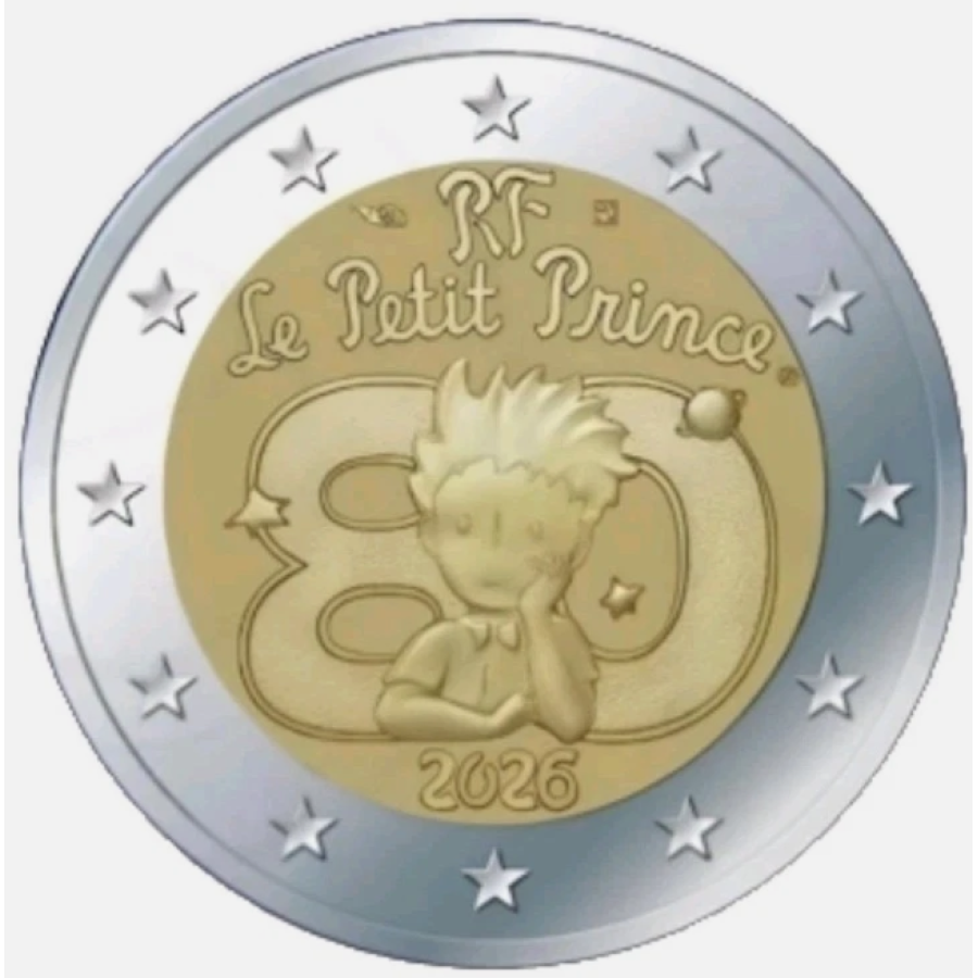 France 2 euro UNC 2026 - 80 years of The Little Prince France 2 euro UNC 2026 - 80 years of The Little Prince