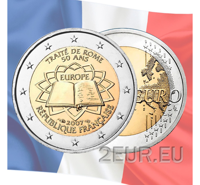 Francia 2 euros UNC 2007 - 50 años del Tratado de Roma por 8.50 € ✅