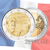Francia 2 euros UNC 2010 - 70° Aniversario del Llamamiento del 18 de junio de 1940 - Charles de Gaulle