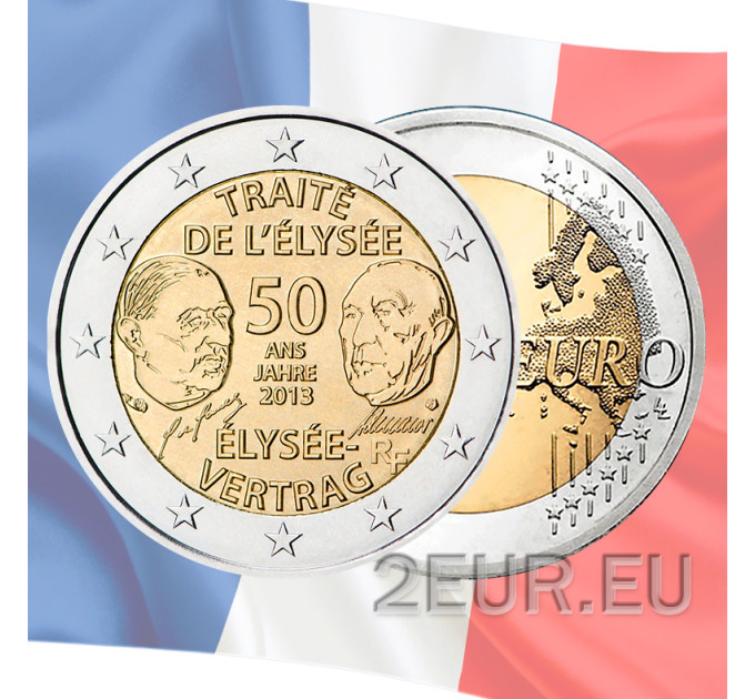 Francia 2 euros UNC 2013 - 50 años del Tratado del Eliseo por 6.50 € ✅