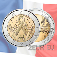 Francia 2 euros UNC 2014 - Día mundial del SIDA