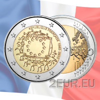 Francia 2 euros UNC 2015 - 30º Aniversario de la Bandera de la UE