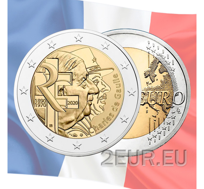 Francia 2 euros UNC 2020 - Charles de Gaulle por 4.50 € ✅