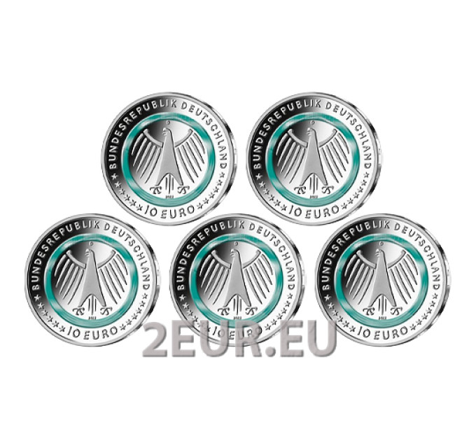 Germany 10 euro UNC 2022 - At the Service of Society - Nursing - ADFGJ for 71.50 € ✅