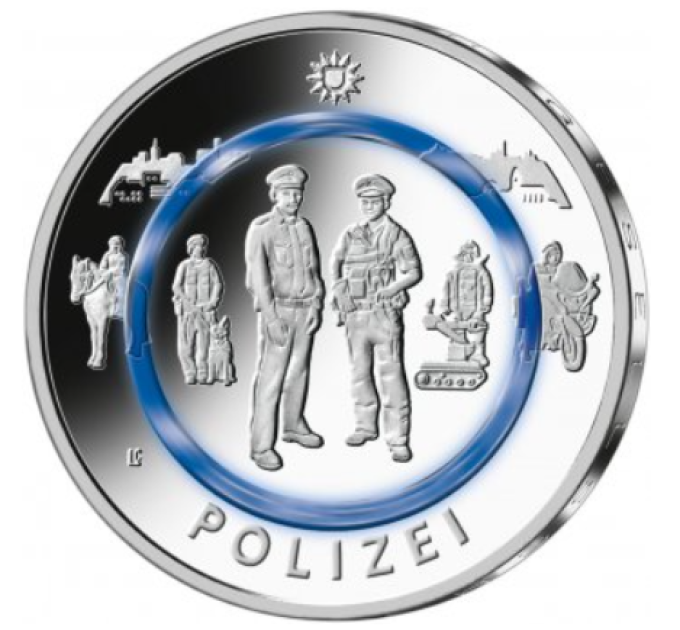 Germany 10 euro UNC 2024 - At the Service of Society - Police for 14.00 € ✅