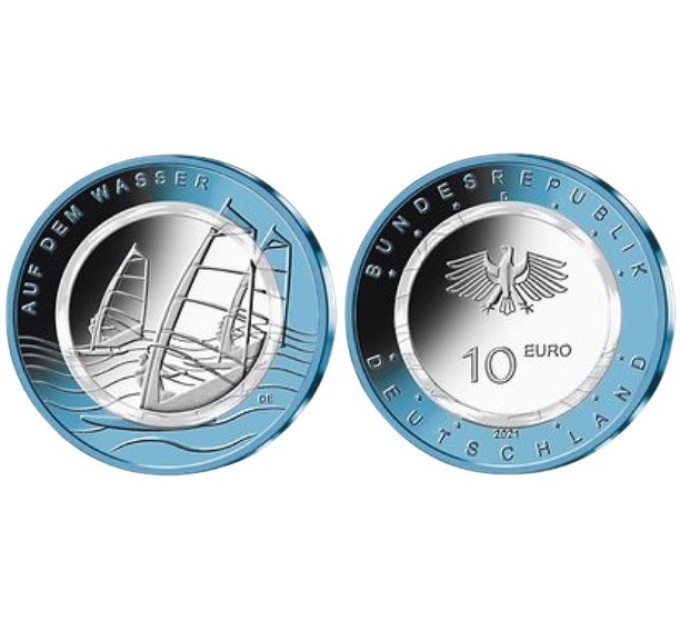 Alemania 10 euros UNC 2021 - En agua por 15.00 € ✅