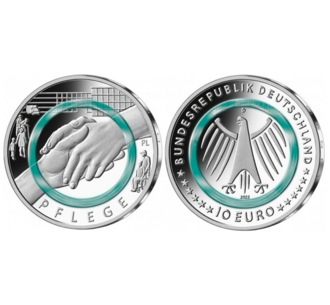 Germany 10 euro UNC 2022 - At the Service of Society - Nursing for 15.00 € ✅