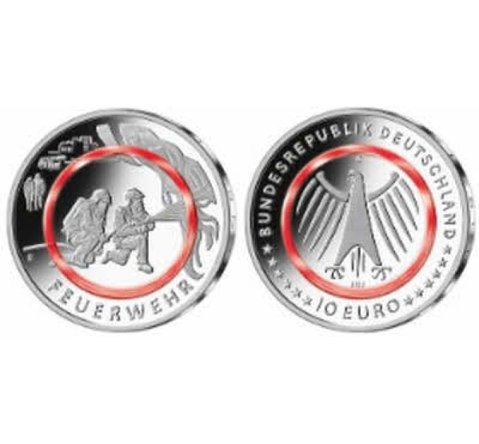 Alemania 10 euros UNC 2023 - Al Servicio de la Sociedad - Bomberos por 14.50 € ✅